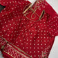 Pure Bandhani Bhandej red Gotta Patti Modal Silk Saree