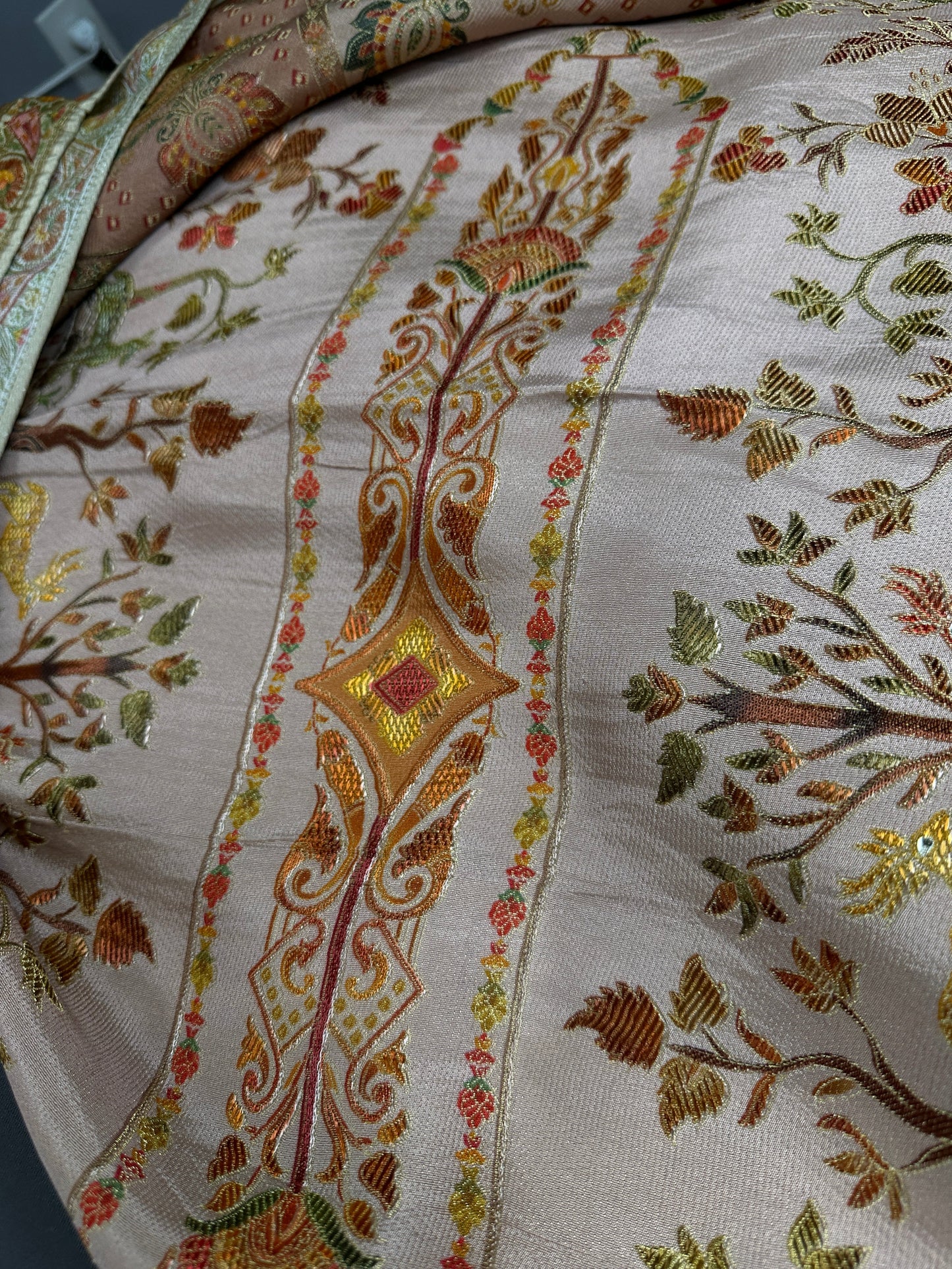 Pure  Pashmina Weaving  Ziraf Silk Saree
