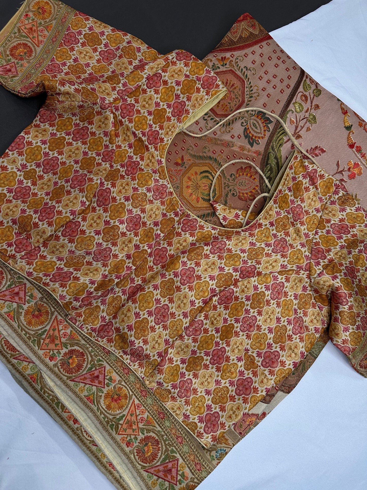 Pure  Pashmina Weaving  Ziraf Silk Saree