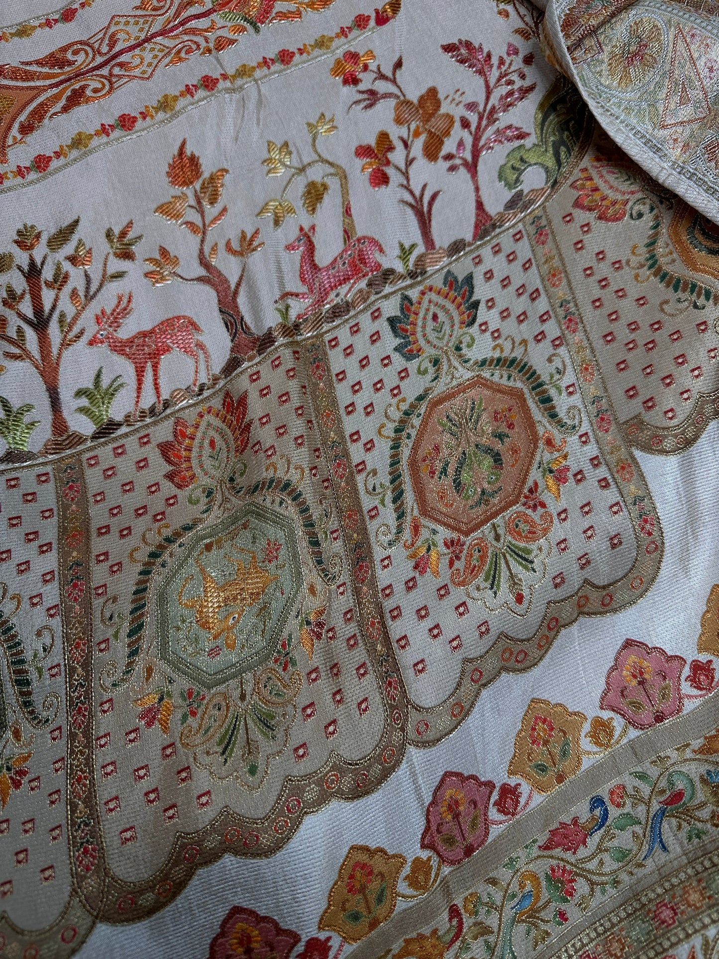 Pure  Pashmina Weaving  Ziraf Silk Saree