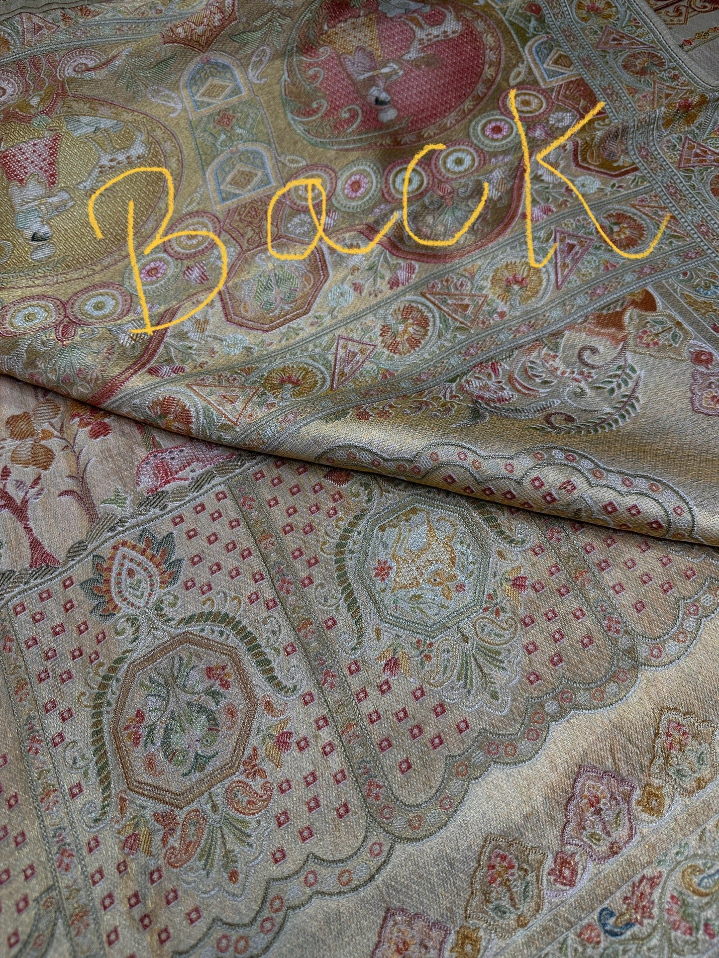 Pure  Pashmina Weaving  Ziraf Silk Saree