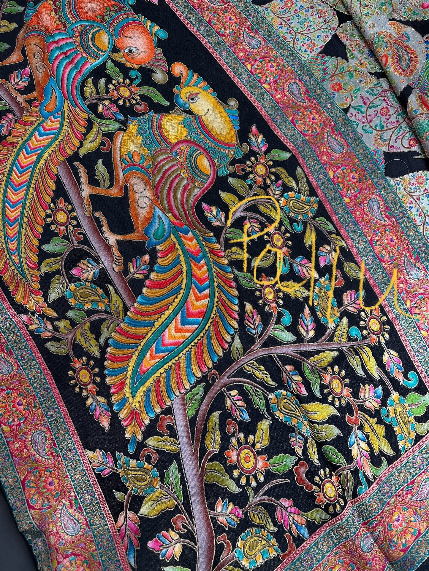 Pure  Pashmina Weaving  Ziraf Silk Saree