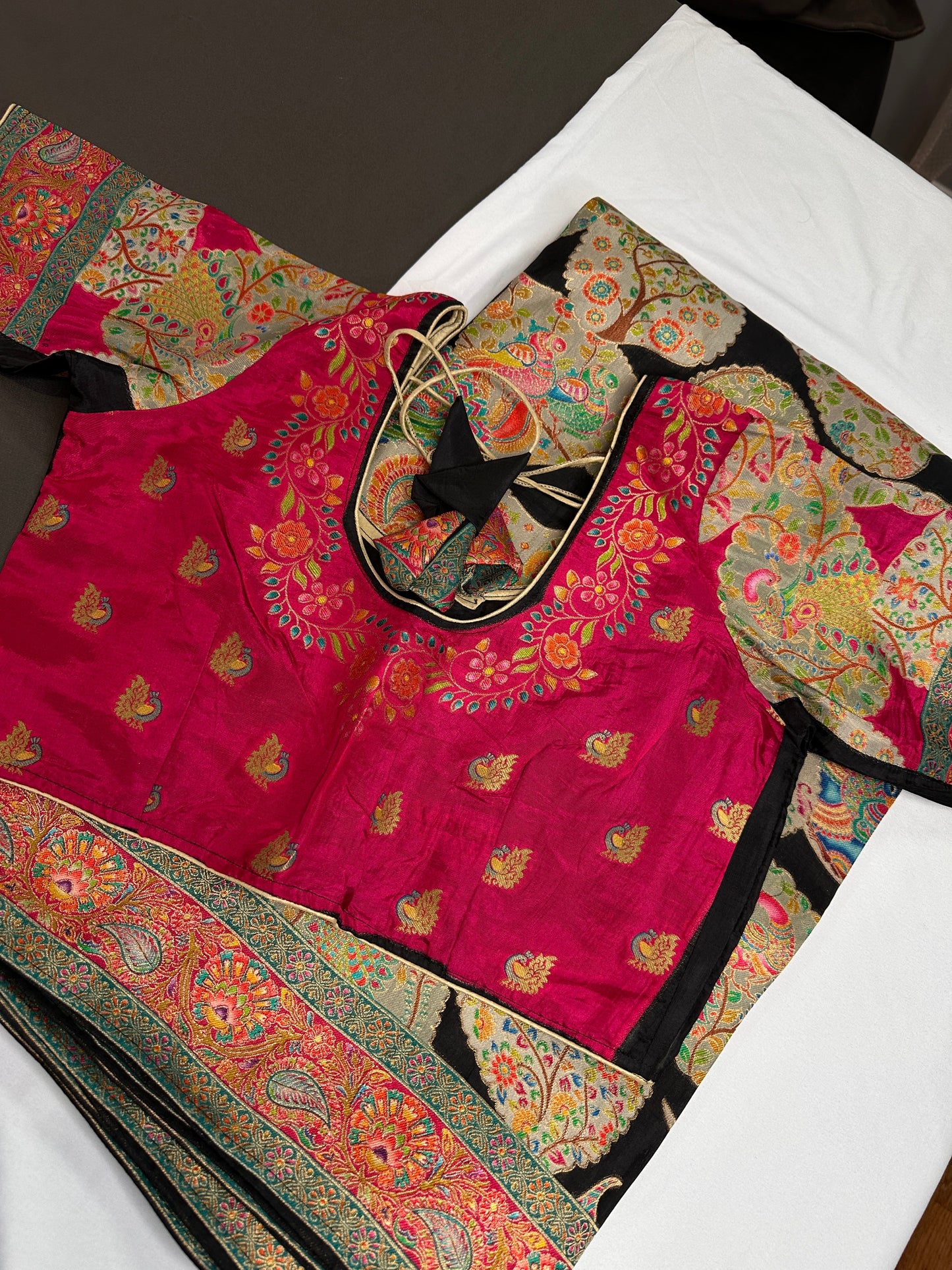 Pure  Pashmina Weaving  Ziraf Silk Saree