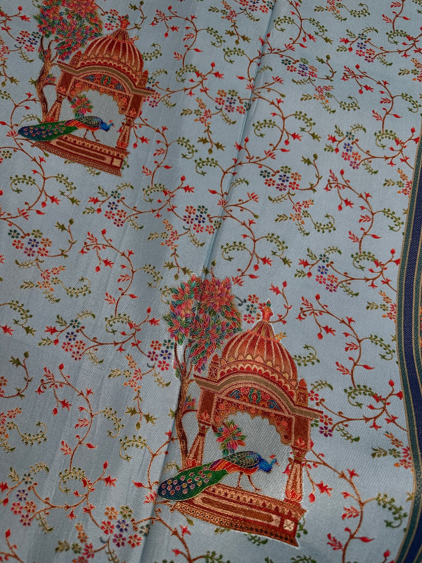 Pure  Pashmina Weaving  Ziraf Silk Saree
