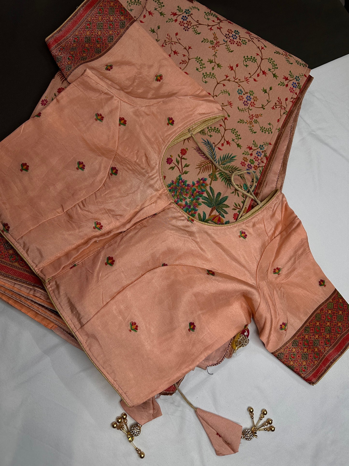 Pure  Pashmina Weaving  Ziraf Silk Saree