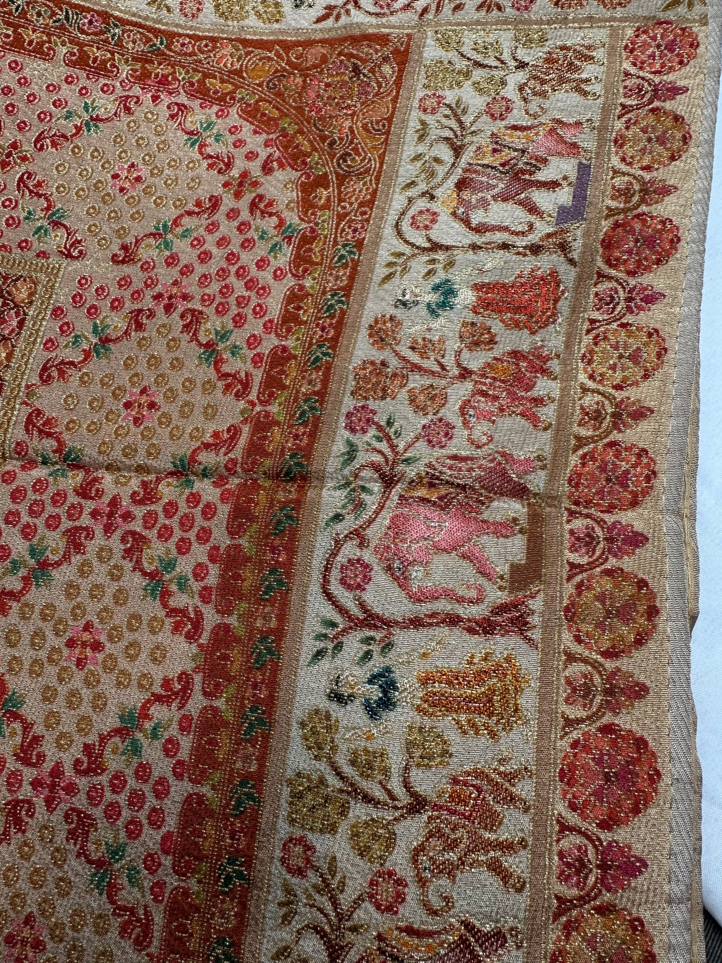 Pure  Pashmina Weaving  Ziraf Silk Saree