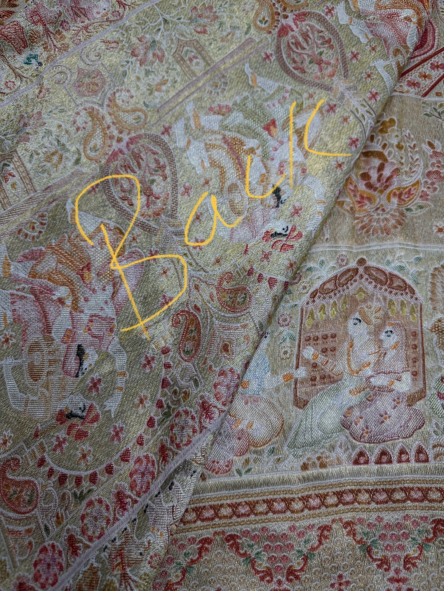 Pure  Pashmina Weaving  Ziraf Silk Saree