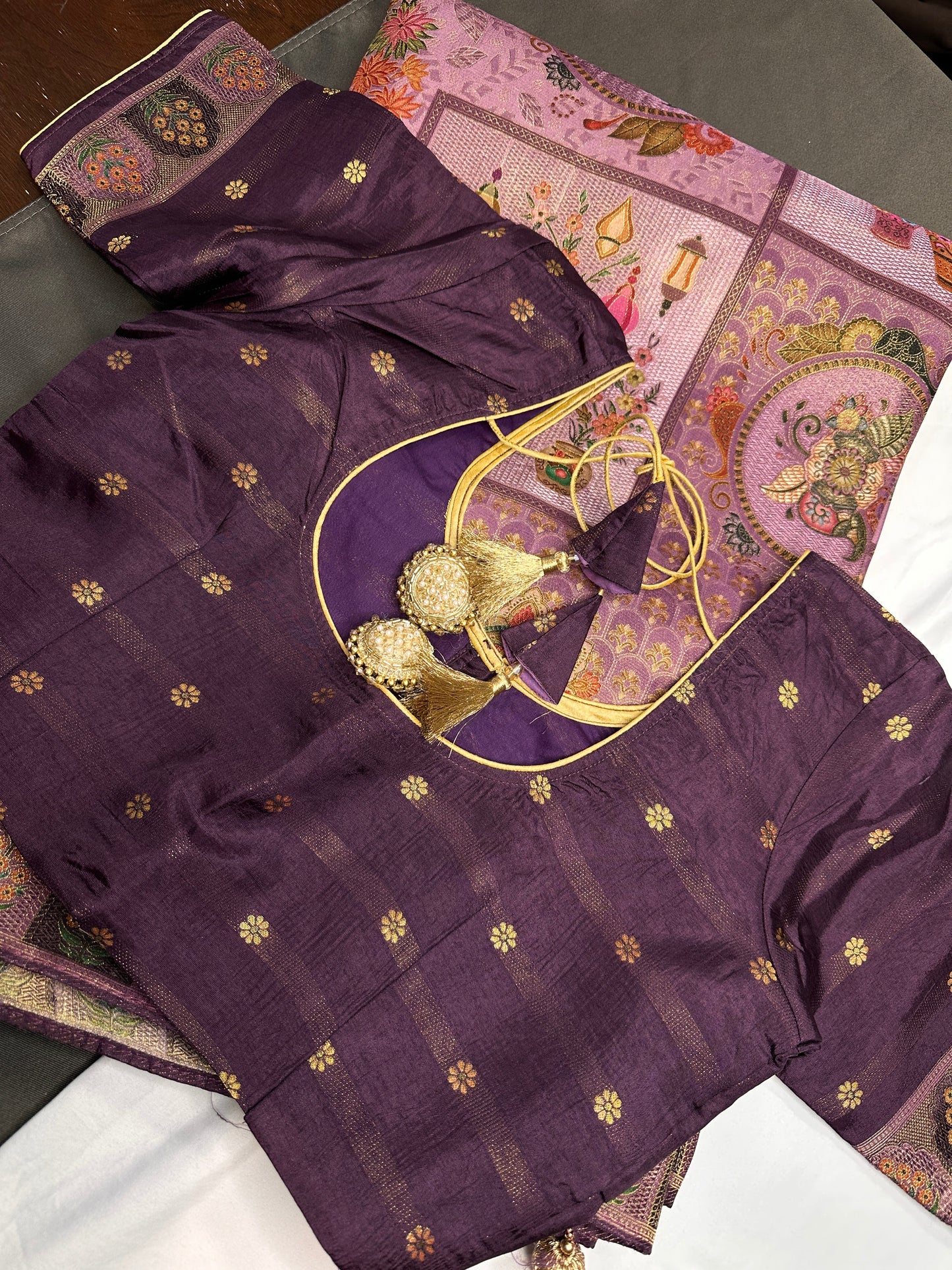 Pure  Pashmina Weaving  Ziraf Silk Saree