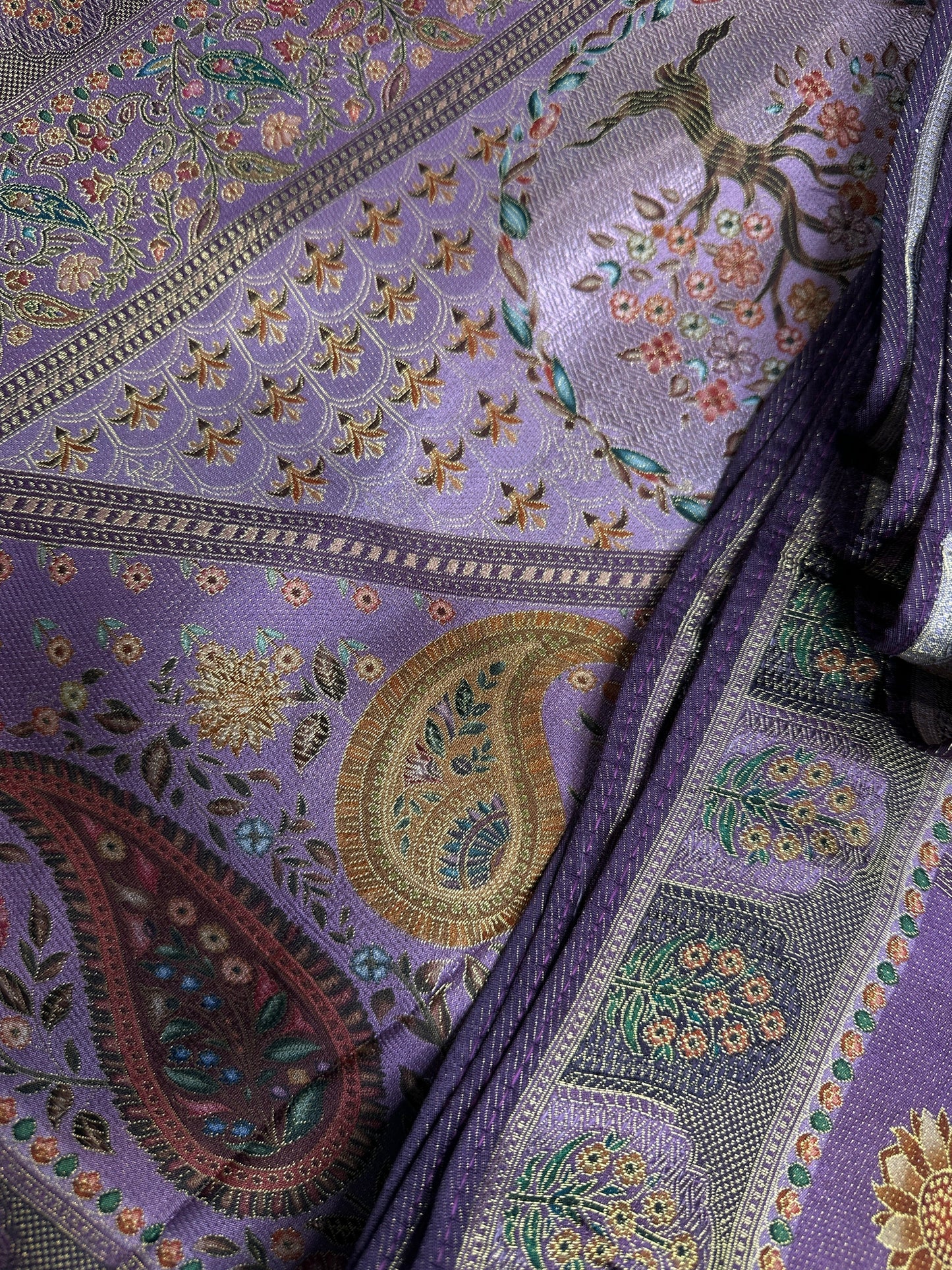 Pure  Pashmina Weaving  Ziraf Silk Saree