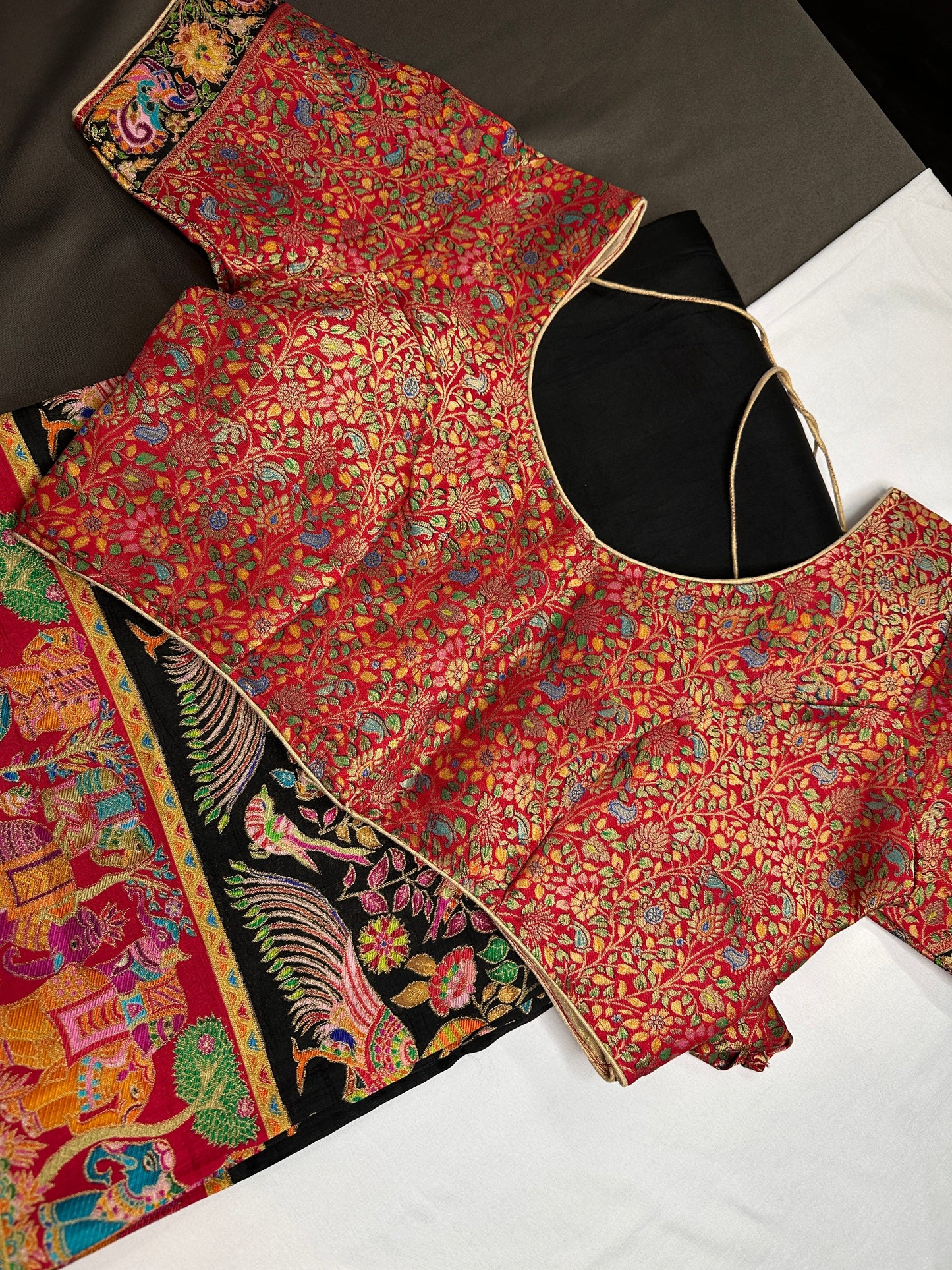 Pure  Pashmina Weaving  Ziraf Silk Saree