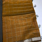 Mustard Brown Cotton Silk Mangalgiri Saree