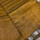 Mustard Brown Cotton Silk Mangalgiri Saree