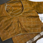 Mustard Brown Cotton Silk Mangalgiri Saree