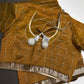 Mustard Brown Cotton Silk Mangalgiri Saree