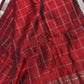 Red Cotton Silk Mangalgiri Saree