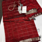 Red Cotton Silk Mangalgiri Saree