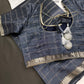 Blue Cotton Silk Mangalgiri Saree