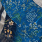 Floral Pure Chiffon Blue Saree