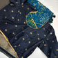 Floral Pure Chiffon Blue Saree