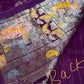 Purple Magenta Peacock Pattern Banarsi Silk Saree