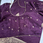 Purple Plum Banarsi Silk Saree