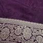 Purple Plum Banarsi Silk Saree