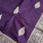 Purple Plum Banarsi Silk Saree