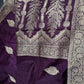 Purple Plum Banarsi Silk Saree