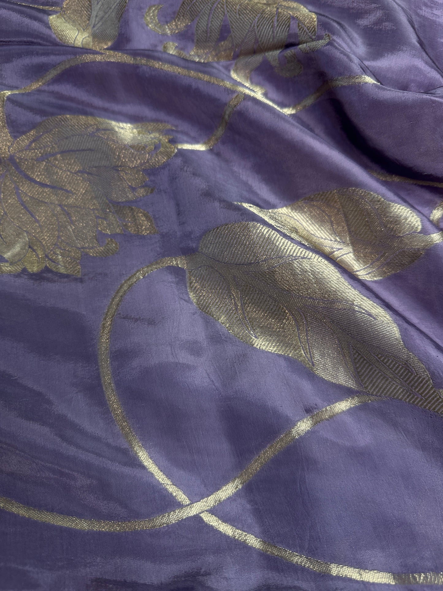 Purple lavender Banarsi Silk Saree