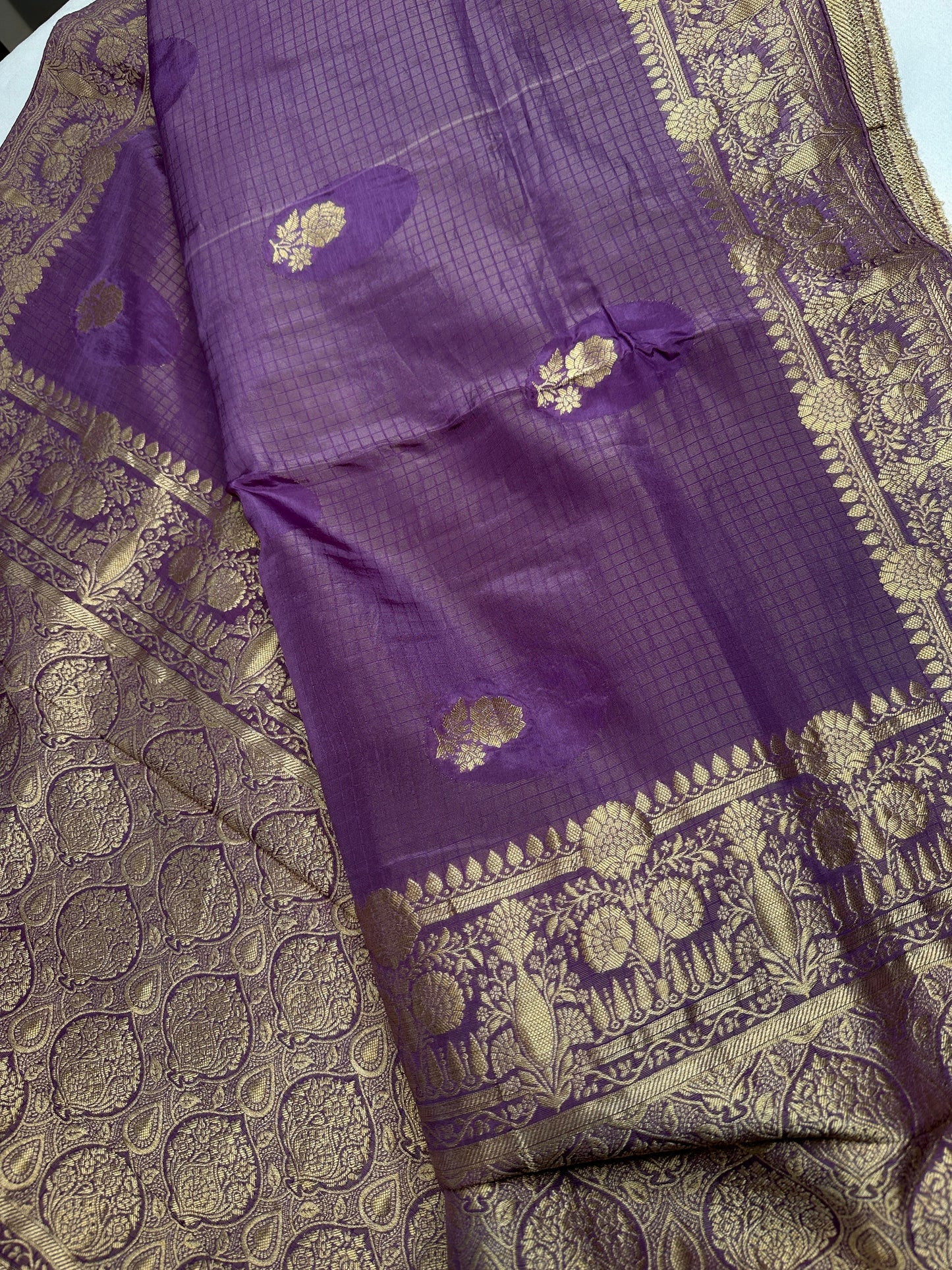 Purple Tissue Banarsi Silk Saree