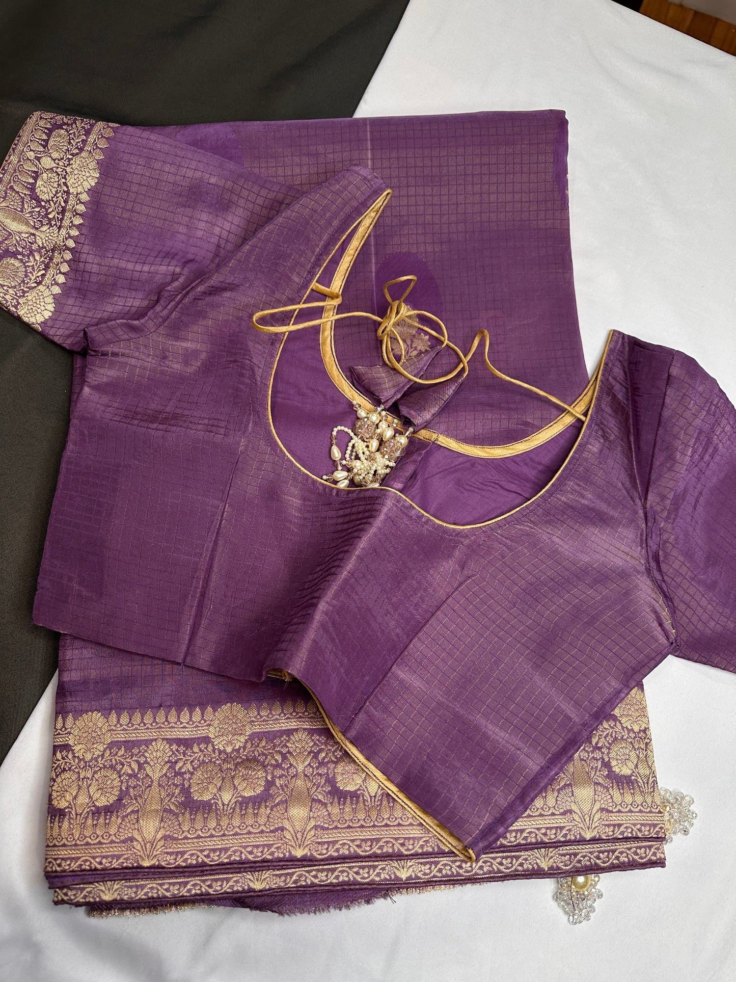 Purple Tissue Banarsi Silk Saree