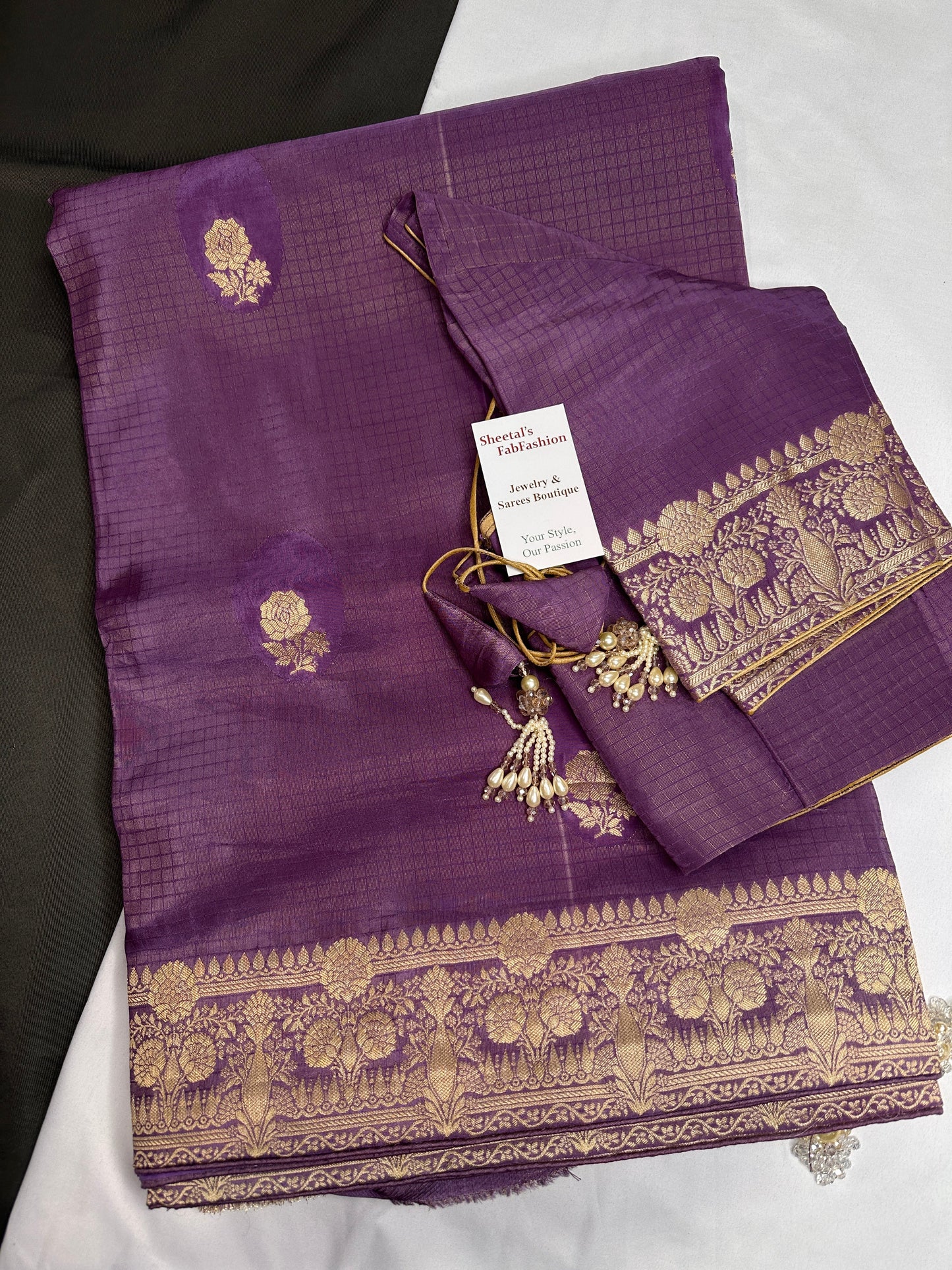 Purple Tissue Banarsi Silk Saree