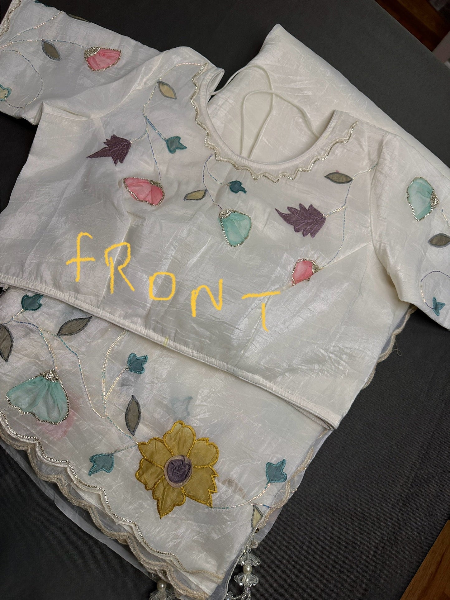 White Organza Tissue Silk Saree