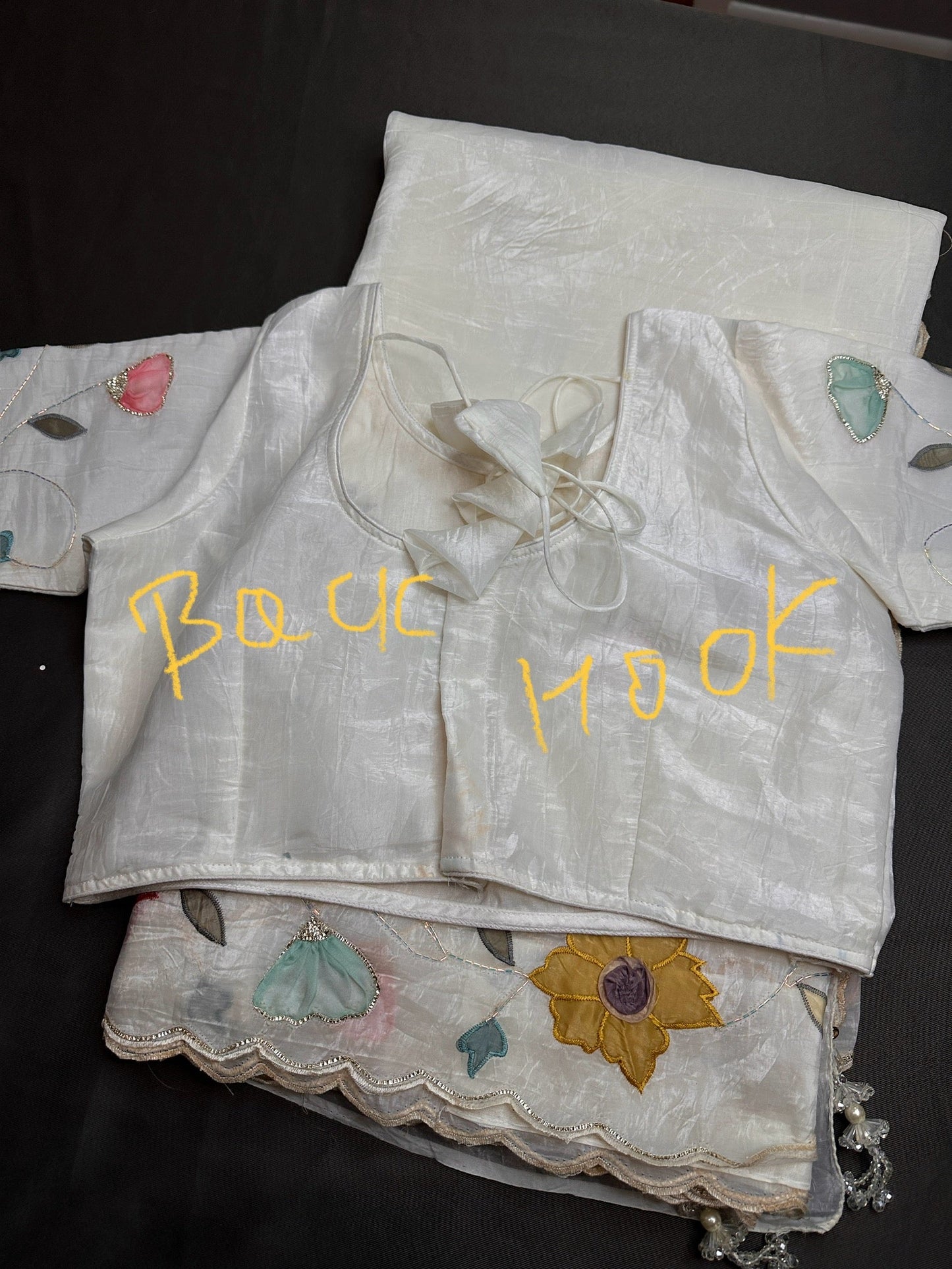 White Organza Tissue Silk Saree