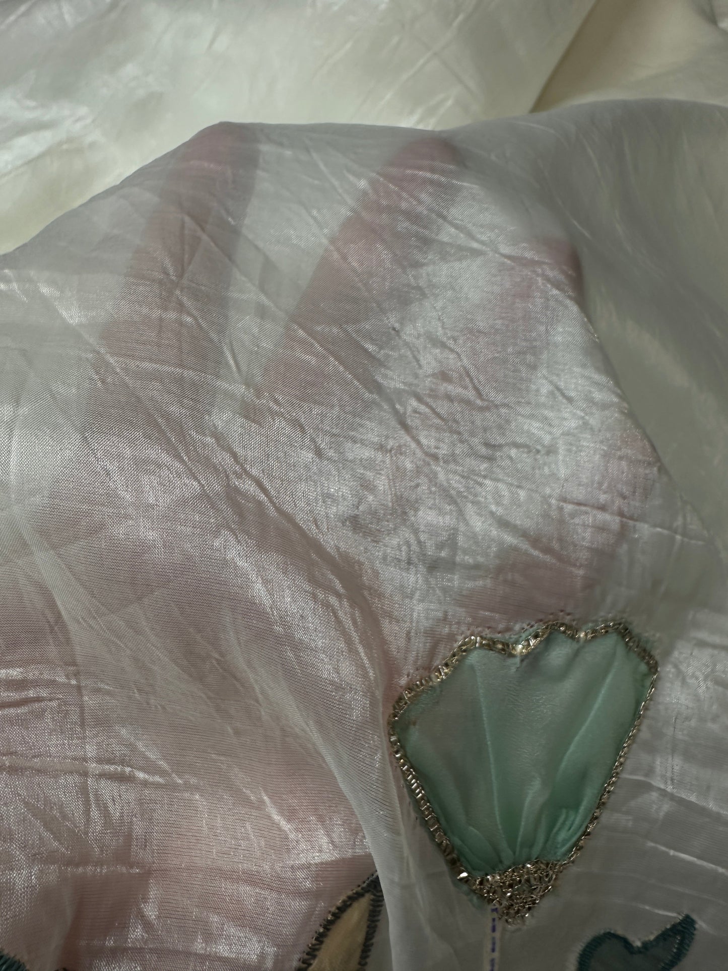 White Organza Tissue Silk Saree