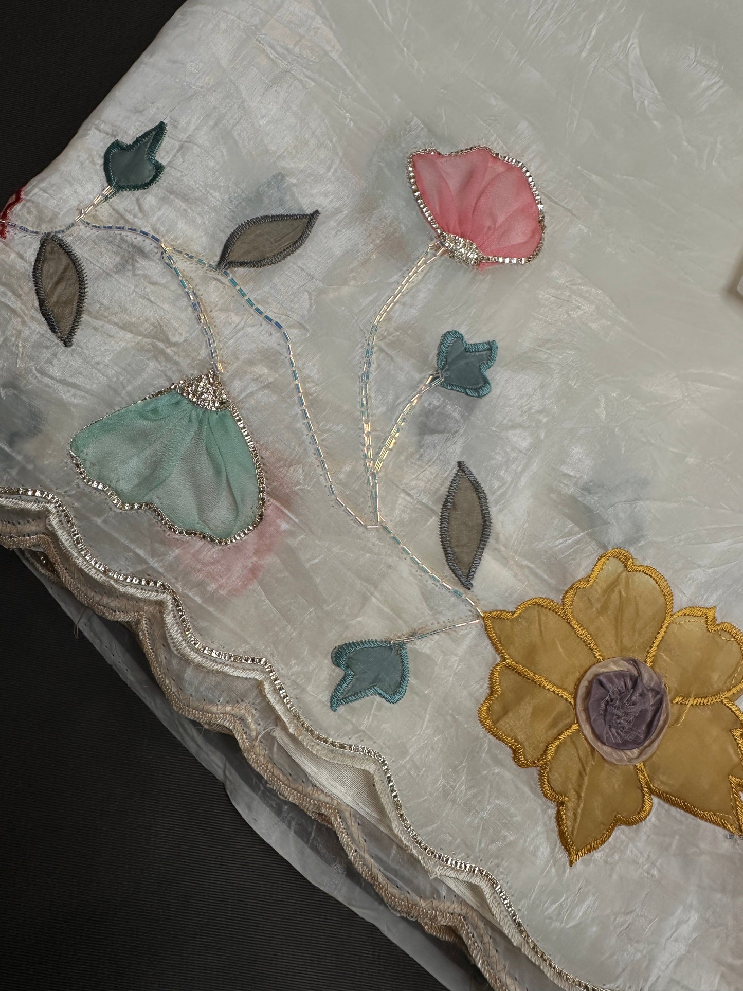 White Organza Tissue Silk Saree