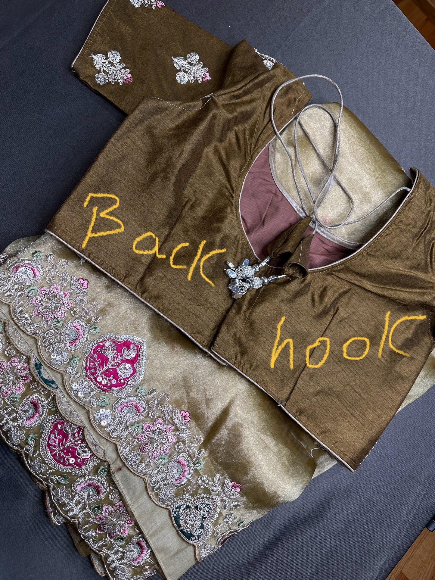 Gold  Organza Designer Tissue Silk Saree