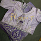 Purple lavender Organza Designer Tissue Silk Saree