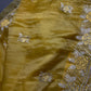 Yellow Organza Designer Tissue Sequence Saree