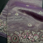 Mauve Organza Designer Tissue Sequence Saree