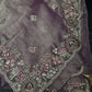 Mauve Organza Designer Tissue Sequence Saree