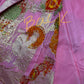 Pink Banarsi Crepe Floral  Weaving Saree