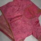 Pink Banarsi Crepe Floral  Weaving Saree