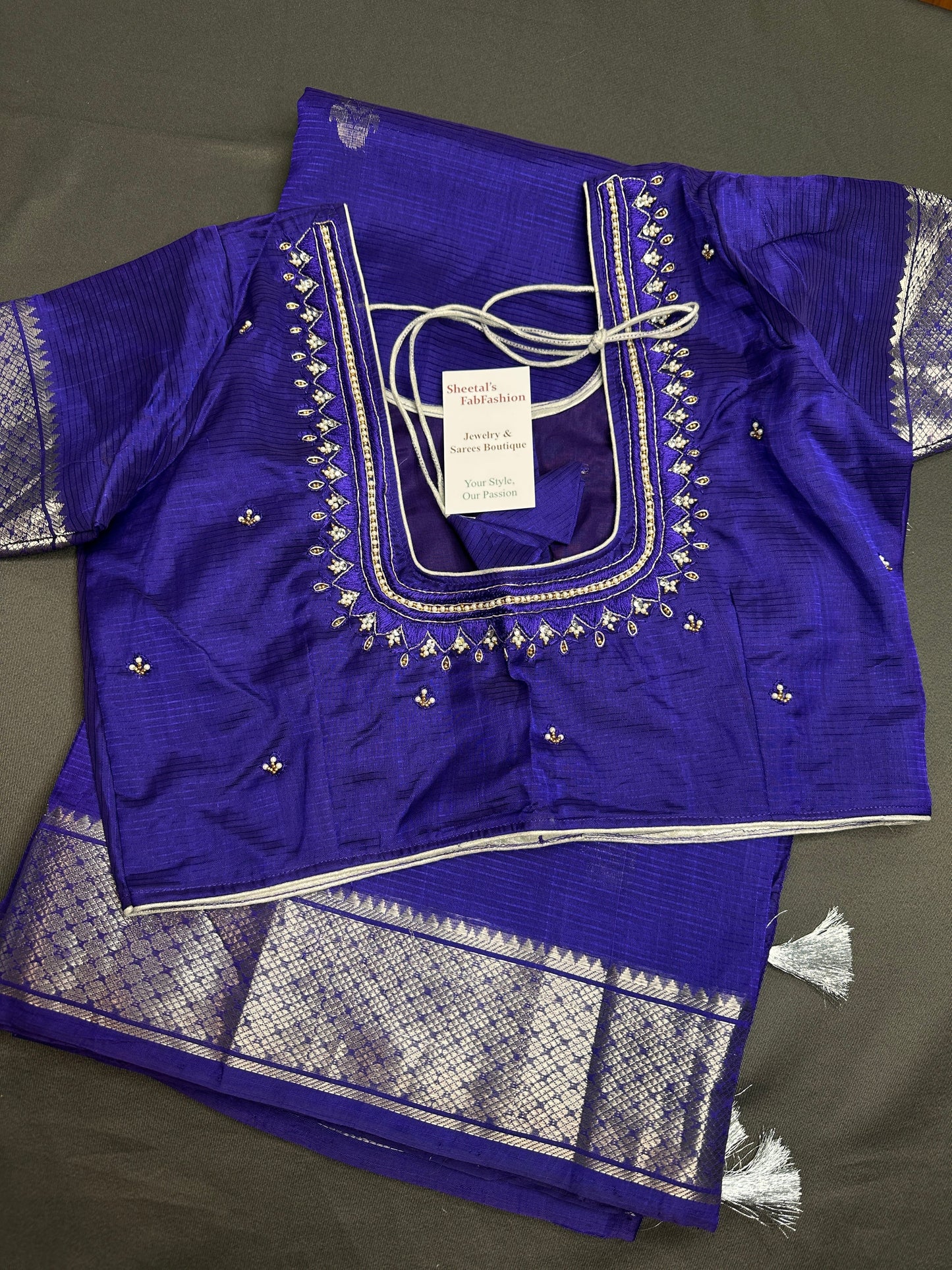 Blue Mangalgiri SICO Handloom Saree