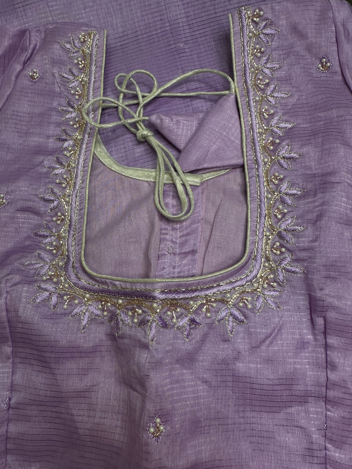 Lavender Purple Mangalgiri SICO Handloom Saree