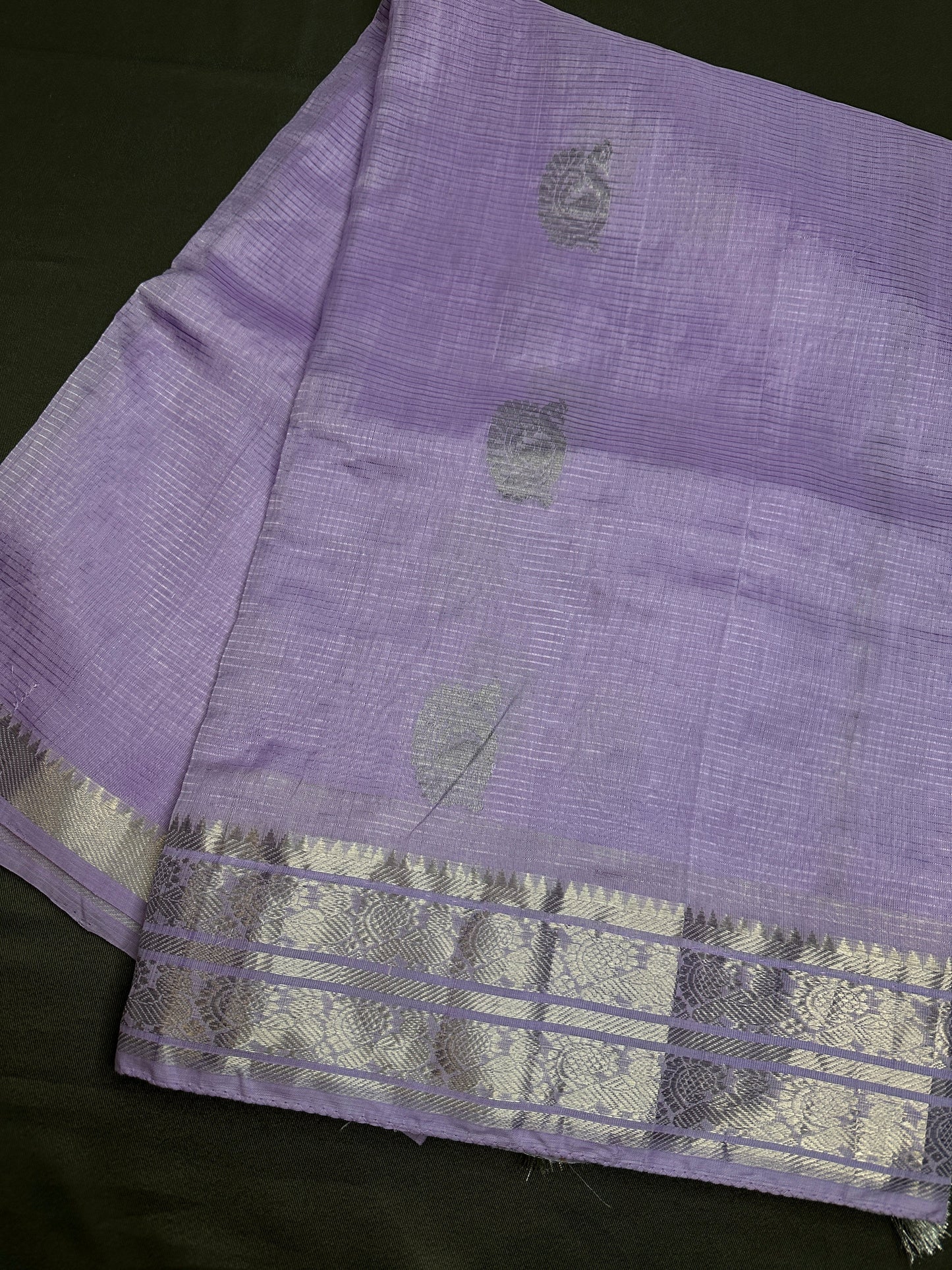 Lavender Purple Mangalgiri SICO Handloom Saree