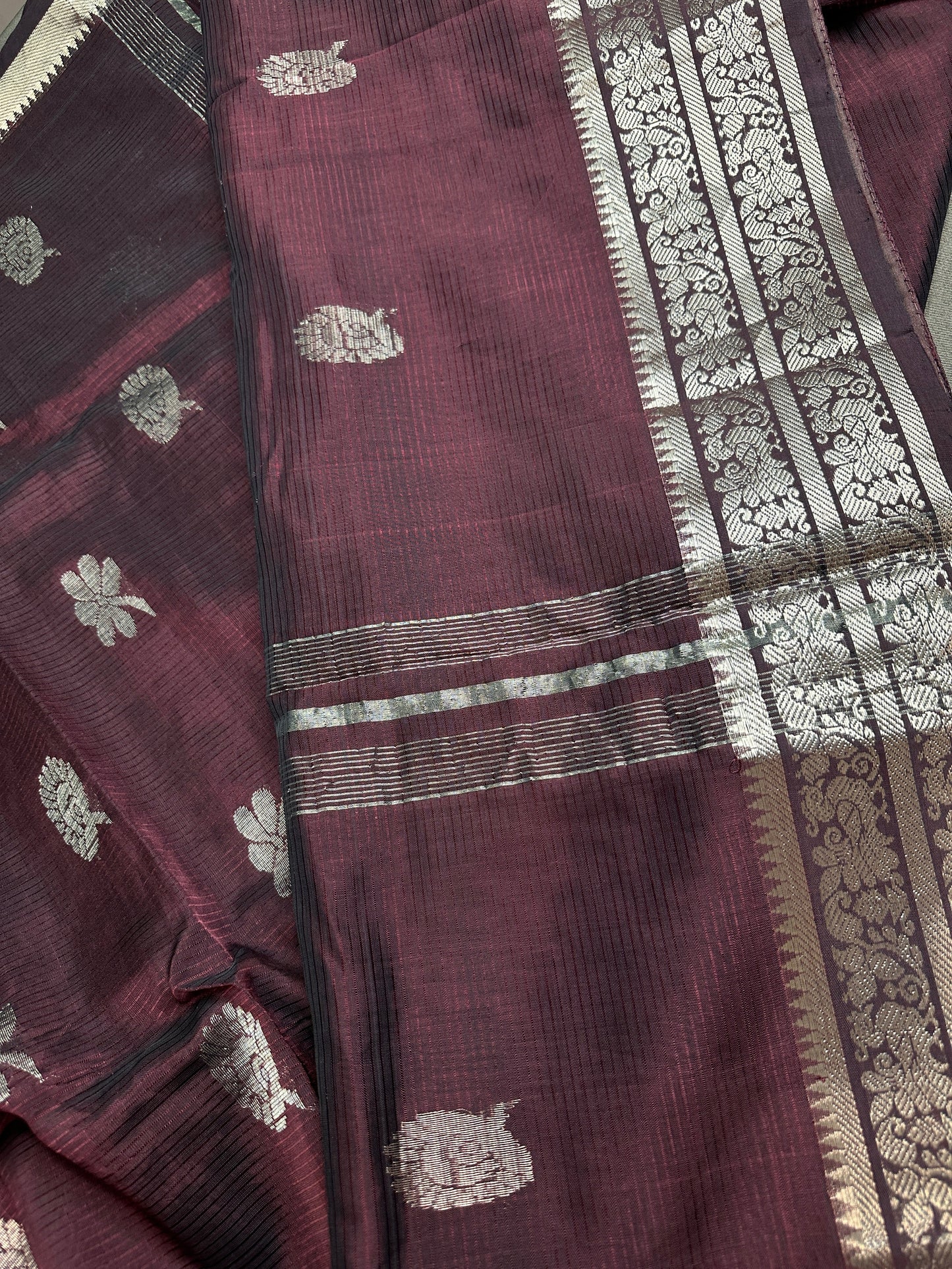 Brown Mangalgiri SICO Handloom Saree