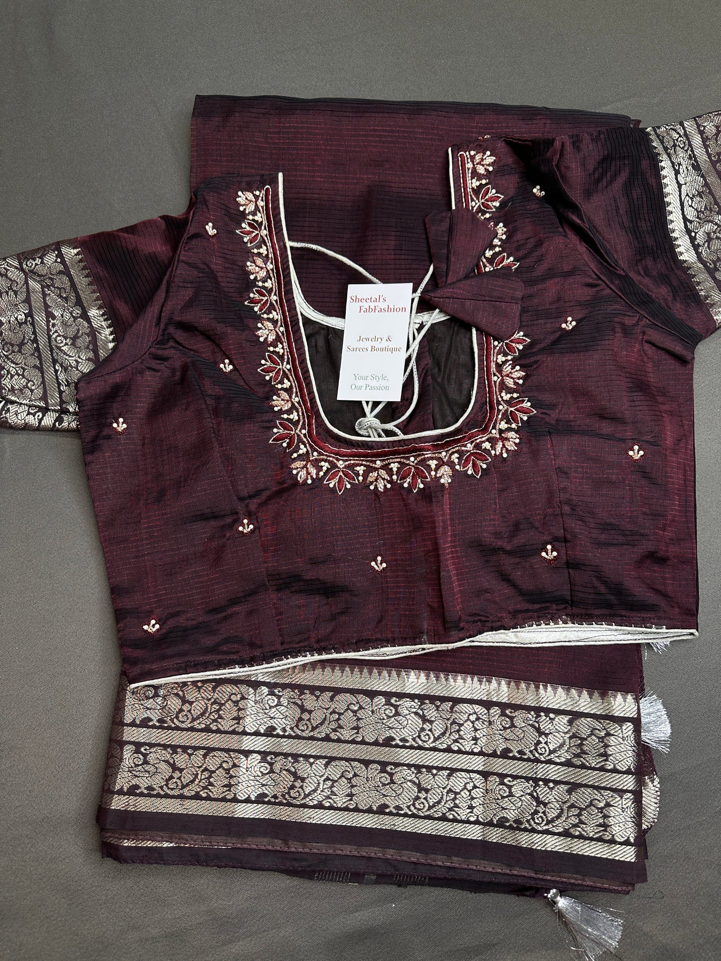 Brown Mangalgiri SICO Handloom Saree