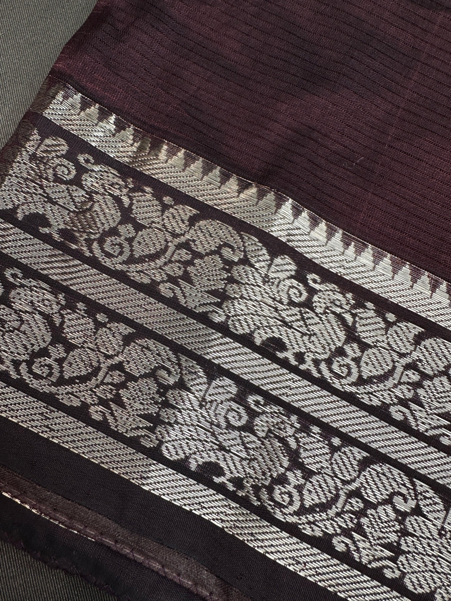 Brown Mangalgiri SICO Handloom Saree