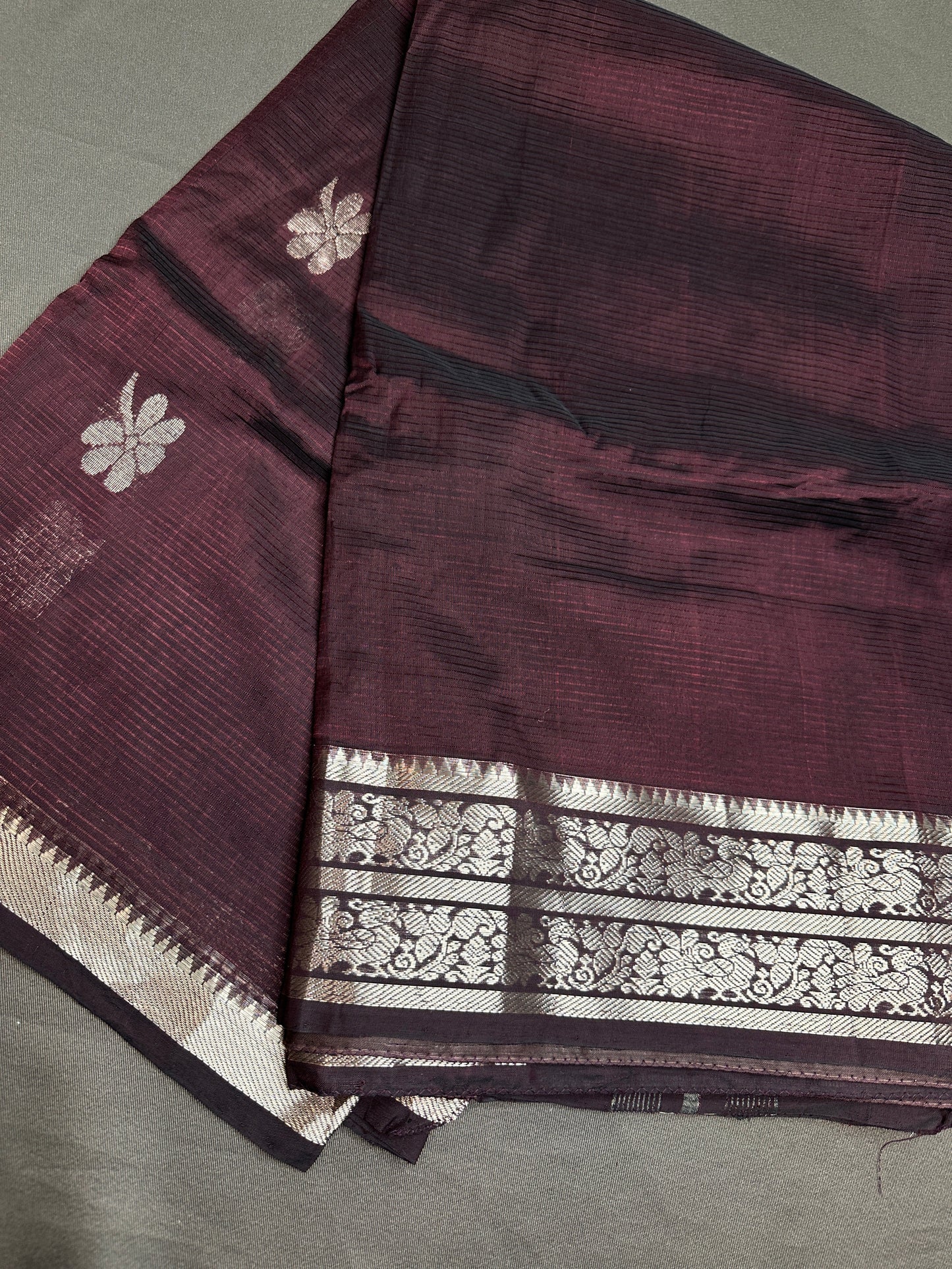 Brown Mangalgiri SICO Handloom Saree